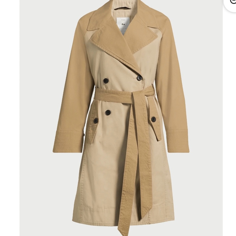 NWT - Double Breasted Tan Trench Coat